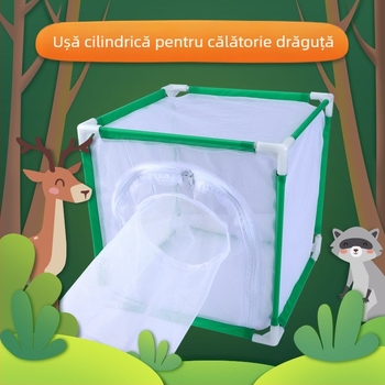 Cușcă de hrănire a insectelor în aer liber pentru copii – habitat pentru fluturi cu mânecă, ușă deschisă, tub de fibres, cușcă din plasă pătrată; Origine Zhejiang; Brand Xinyang; Etichetă privată licențiată: Da