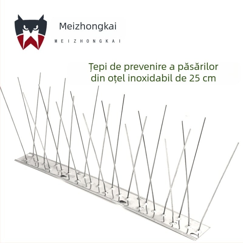 Meizhongkai șipci din oțel inoxidabil pentru păsări, pentru exterior – repelenți pentru păsări, durabile