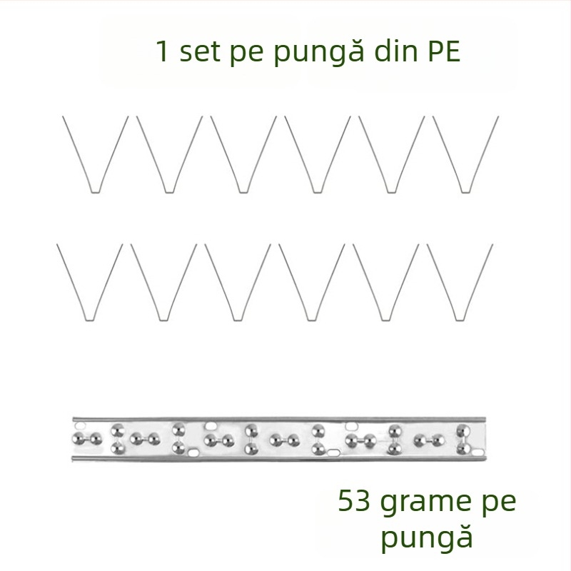 Meizhongkai șipci din oțel inoxidabil pentru păsări, pentru exterior – repelenți pentru păsări, durabile