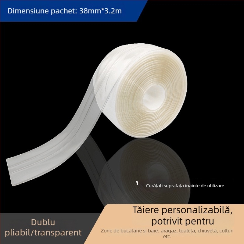 Bandă de etanșare pentru bucătărie și baie – impermeabilă, rezistentă la mucegai, marcă Qirui, cod 1001074584