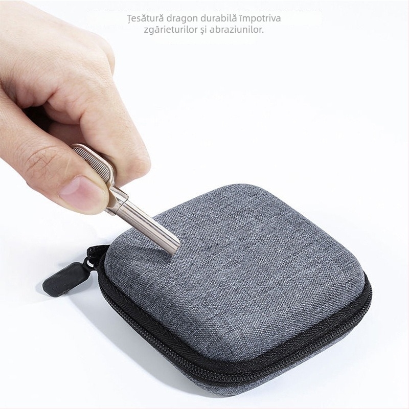 Cutie de stocare pentru căști – husă EVA pătrată pentru căști, USB flash și carduri de memorie