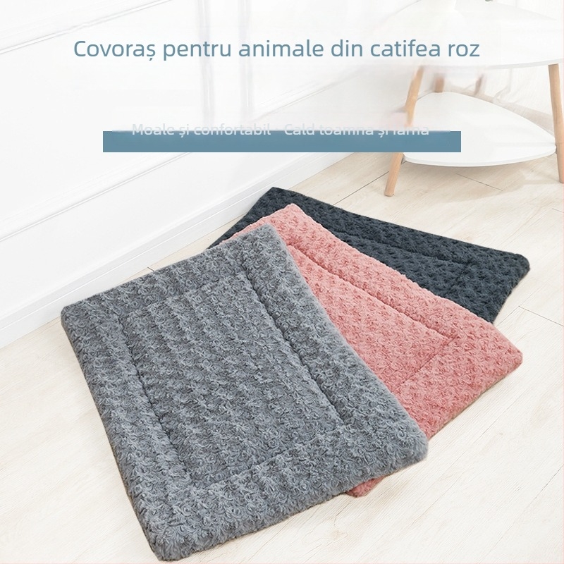 Cuib plușat cu două fețe pentru câini — pat moale pentru toamnă/iarnă (Material: textil; Categoria: cuib pentru animale; Potrivit pentru: câine)