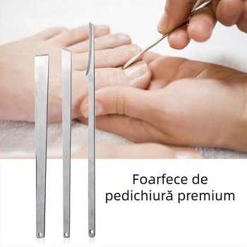 Set de trei cuțite pentru pedicură din oțel inoxidabil – unelte pentru îndepărtarea pielii moarte și a calusurilor, kit de pedicură pentru uz casnic