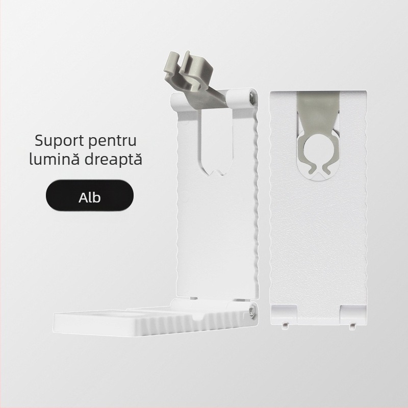 Suport pentru unghii rotativ 360° — suport multifuncțional pentru telefon și lampă de unghii, portabil ABS, 53.9 g