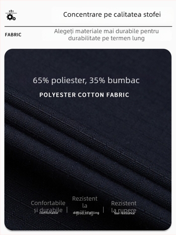 Pantaloni de lucru pentru bărbați cu buzunare multiple, rezistenți la rupere, poliester 65% cu căptușeală de bumbac 35%, primăvară–toamnă 2025, potriviți pentru fabrică