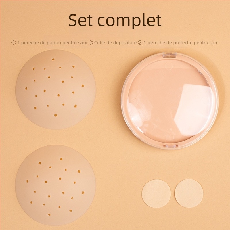 Bandă adezivă siliconică pentru sâni - respirabilă, invizibilă, ultra-subțire, formă rotundă, design sexy