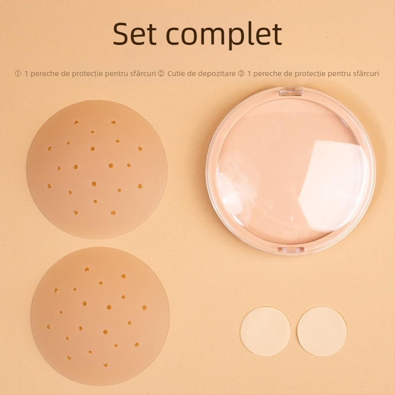 Bandă adezivă siliconică pentru sâni - respirabilă, invizibilă, ultra-subțire, formă rotundă, design sexy