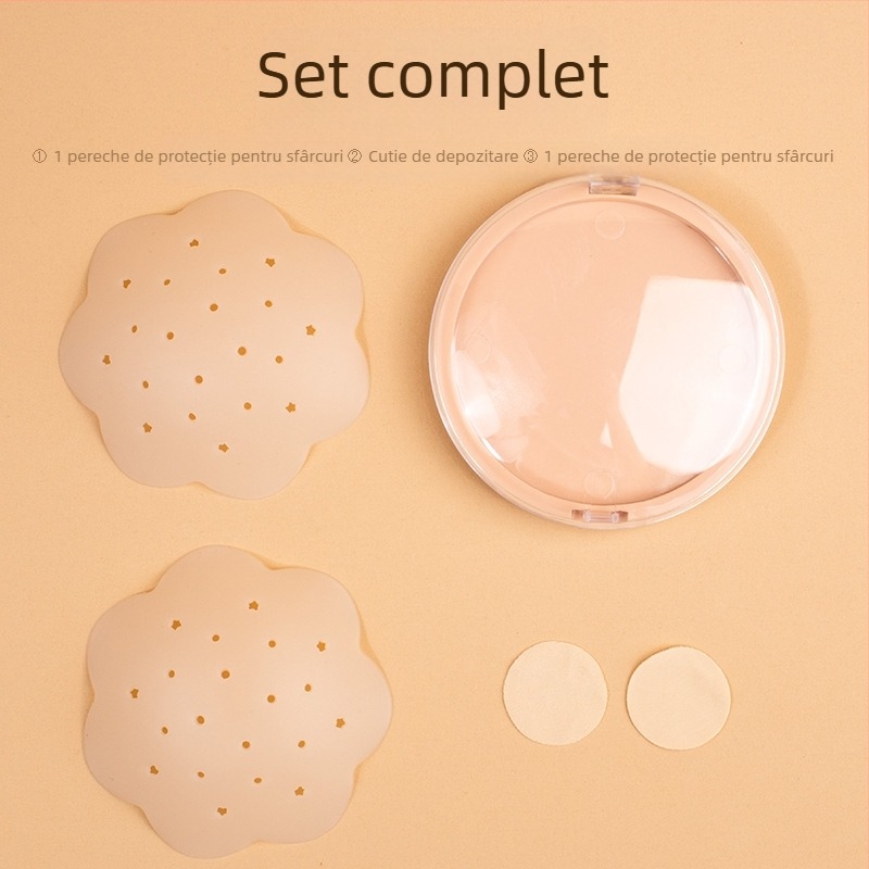 Bandă adezivă siliconică pentru sâni - respirabilă, invizibilă, ultra-subțire, formă rotundă, design sexy