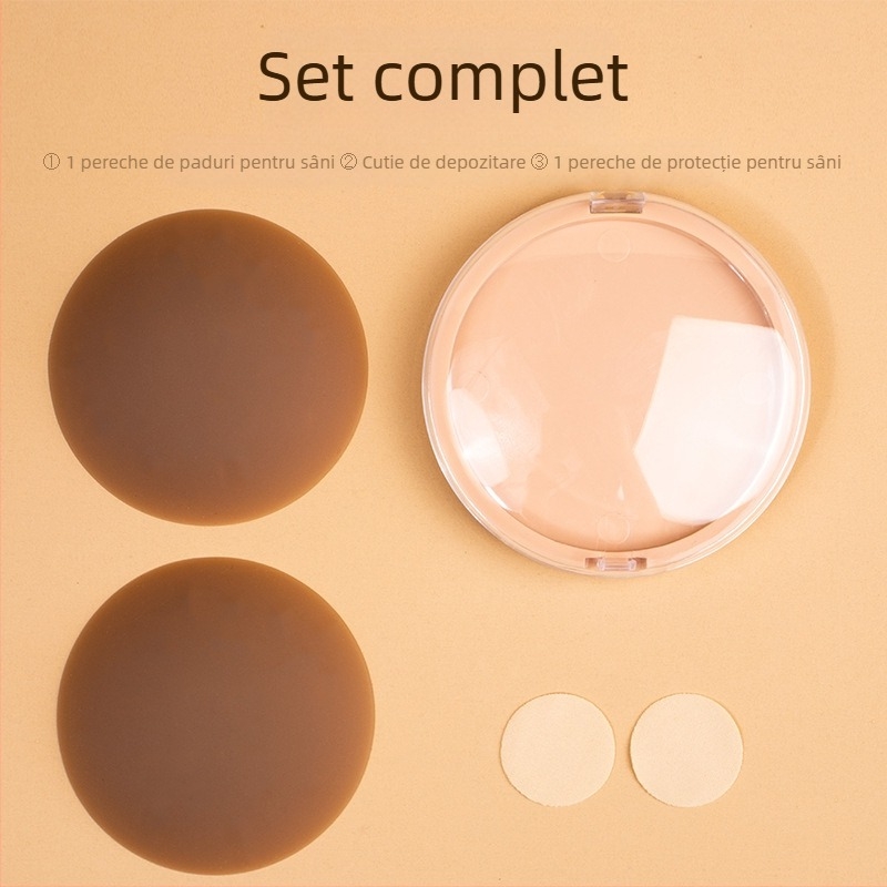 Bandă adezivă siliconică pentru sâni - respirabilă, invizibilă, ultra-subțire, formă rotundă, design sexy
