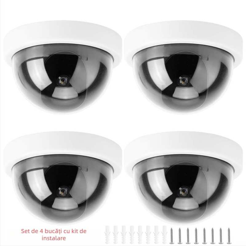 Cameră de simulare pentru interior/exterior, ABS plastic, alimentare 3.3V, montaj fără găuri, pachet de 4 bucăți