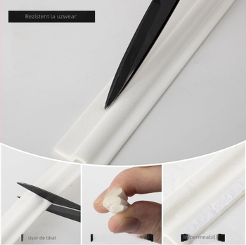 Bandă de etanșare pentru ferestre, tip S, autoadezivă, pentru goluri, izolație fonică