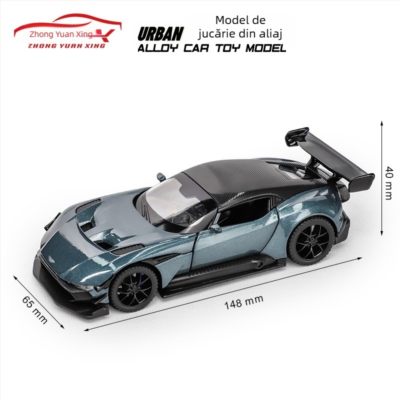 Model de mașină de curse din aliaj, scară 1:32, cu efecte de flash și sunet, alimentat cu baterii