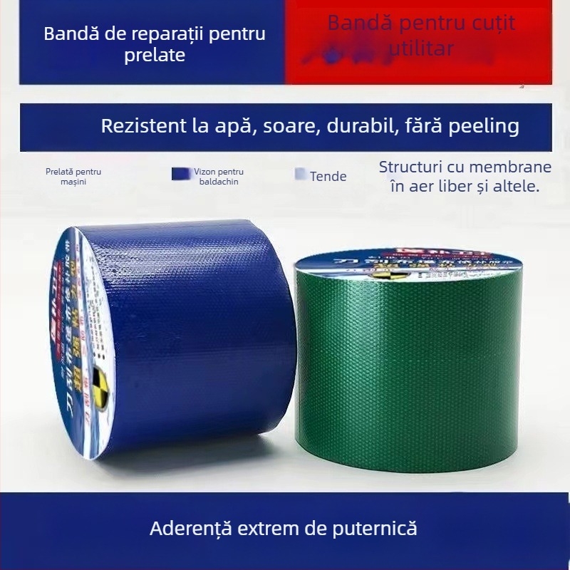 Bandă PVC pentru reparații la prelate – întărită, UV și impermeabilă, pentru prelate de camion (D323226)