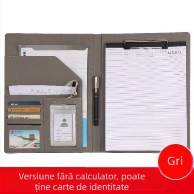 Dosar PU cu clemă lungă, model YD-20, cu logo imprimat, personalizabil