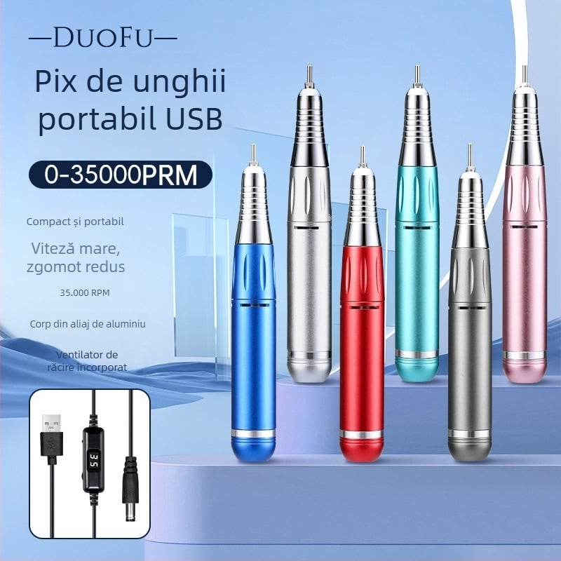 Freza de unghii cu afișaj, alimentare USB, 35000 rpm, DF101 model, Duofu