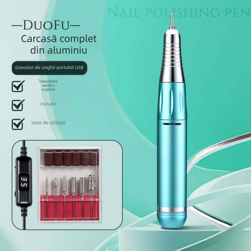 Freza de unghii cu afișaj, alimentare USB, 35000 rpm, DF101 model, Duofu