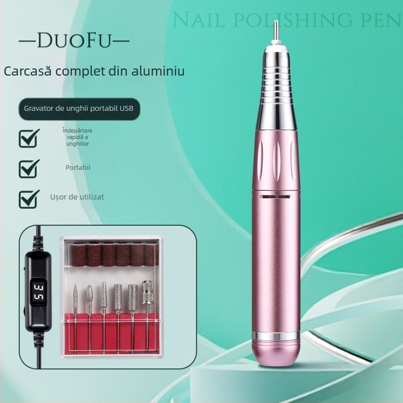 Freza de unghii cu afișaj, alimentare USB, 35000 rpm, DF101 model, Duofu