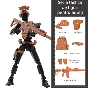 Figura de asamblat din plastic, pentru vârsta 7–14 ani, ambalaj: cutie colorată și pungă din plasă, stimulează dezvoltarea emoțională, vizuală și intelectuală, abilități practice și cognitive
