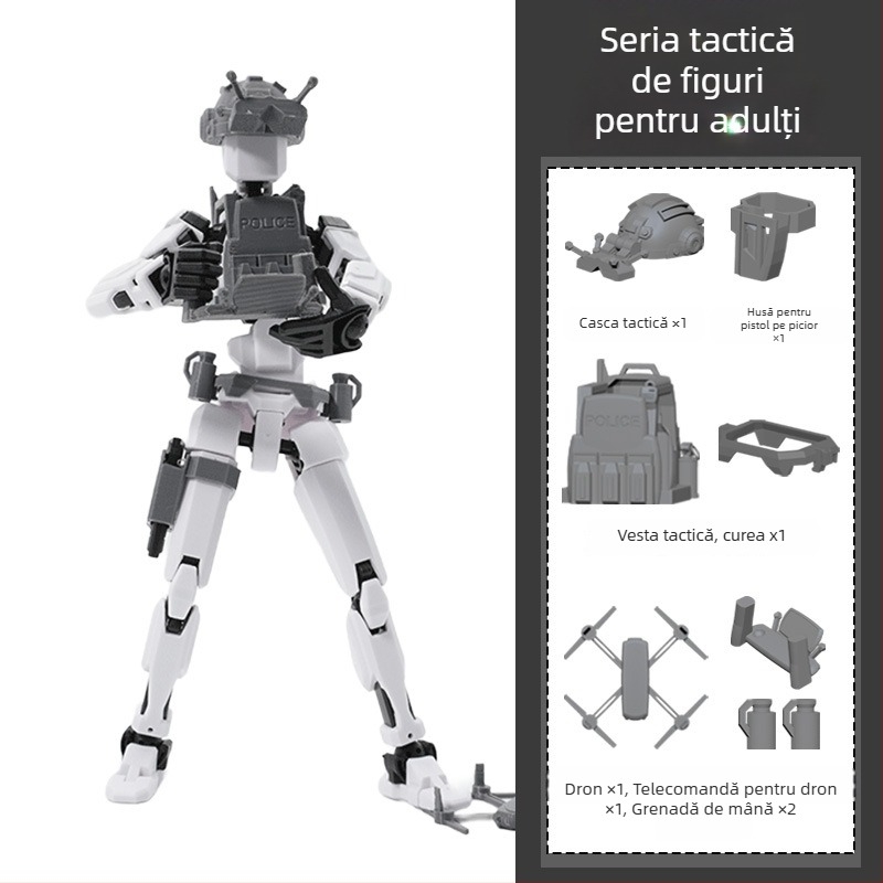 Figura de asamblat din plastic, pentru vârsta 7–14 ani, ambalaj: cutie colorată și pungă din plasă, stimulează dezvoltarea emoțională, vizuală și intelectuală, abilități practice și cognitive