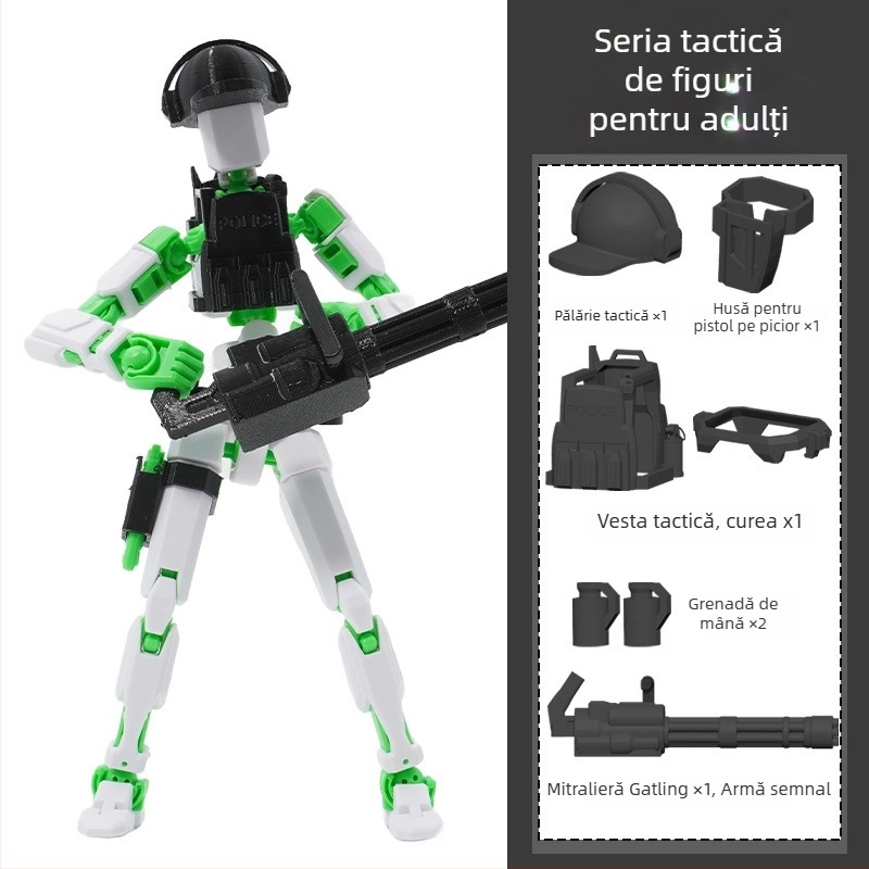 Figura de asamblat din plastic, pentru vârsta 7–14 ani, ambalaj: cutie colorată și pungă din plasă, stimulează dezvoltarea emoțională, vizuală și intelectuală, abilități practice și cognitive