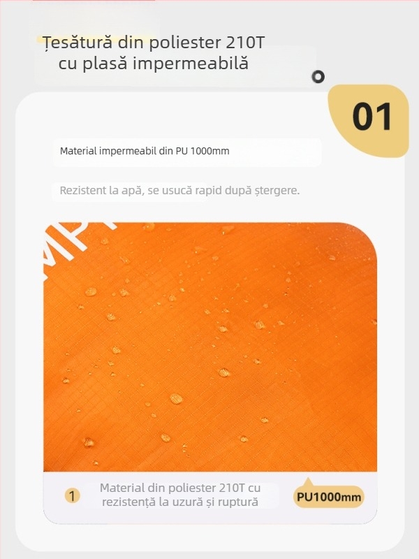 Sac de compresie pentru sacul de dormit – cu capac, țesătură din poliester, ușor pentru camping (115–189 g)