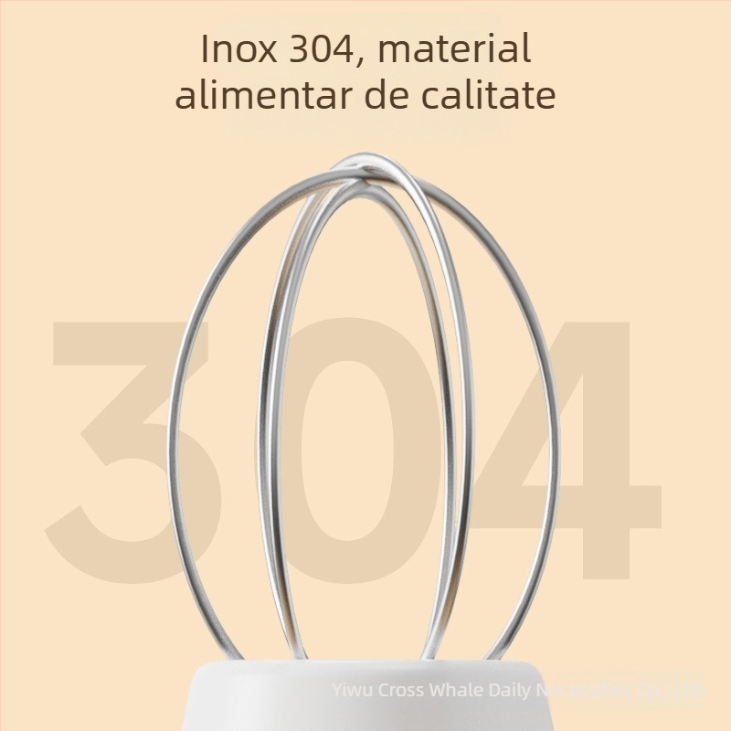 Spumător de lapte portabil, fără fir, 3 viteze, sub 100W, model 306