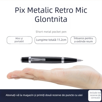 Pix metalic cu bilă, mecanism rotativ, pentru semnare