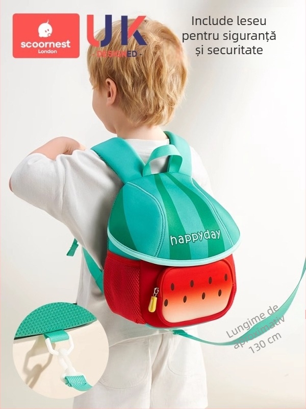 SCOORNEST Rucsac pentru grădiniță, din pânză, UNISEX, Stil copilăros și drăguț, Pentru grădiniță