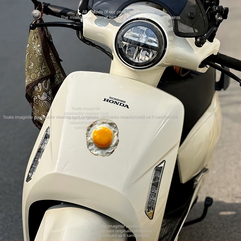 Autocolant reflectorizant pentru geamuri de la motocicleta electrică, design ou desen animat, impermeabil, model 0513, nr. de produs LSR844541051528