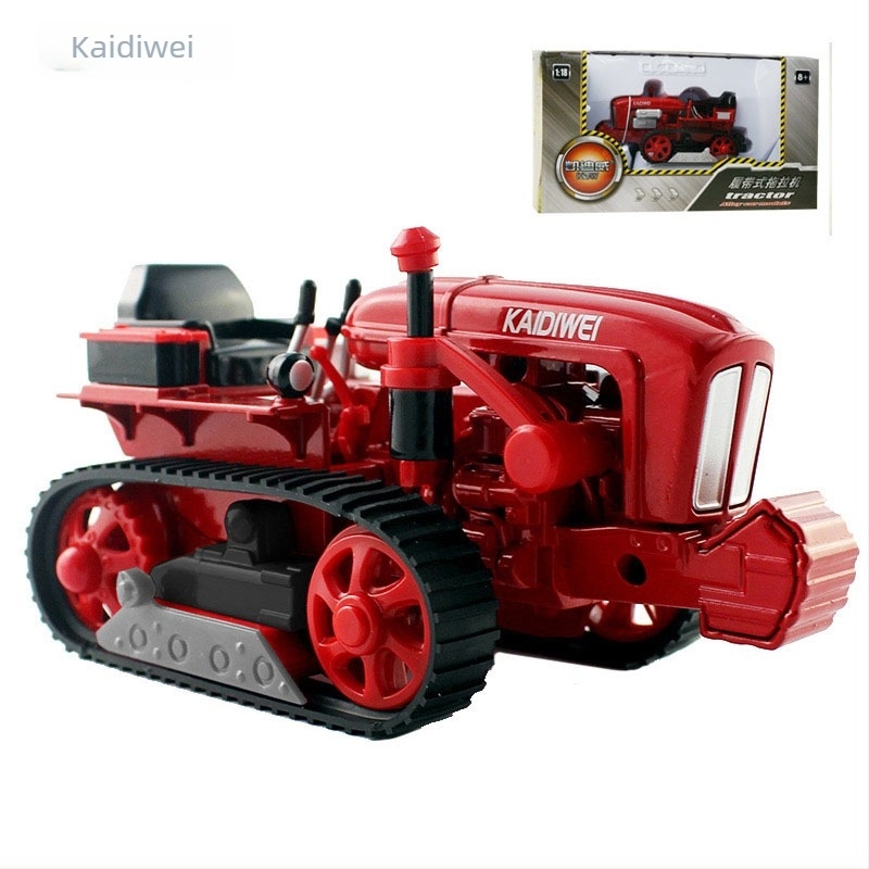 Model tractor cu șenile din aliaj – jucărie metalică pentru copii 4–6 ani