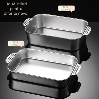 Tigaie din oțel inoxidabil pentru plite cu inducție — pătrată, finisaj electroplatat, tigaie grill multifuncțională, ușor de curățat, anti-rugină