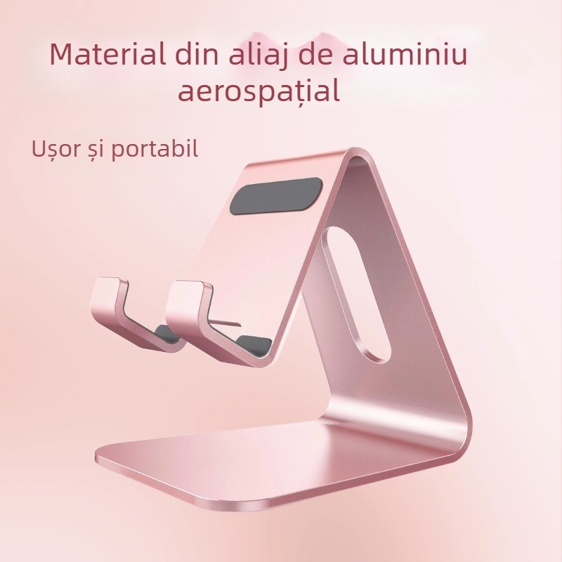 Suport pentru telefon din aluminiu, model universal Z1, fixare pe birou, portabil și pliabil