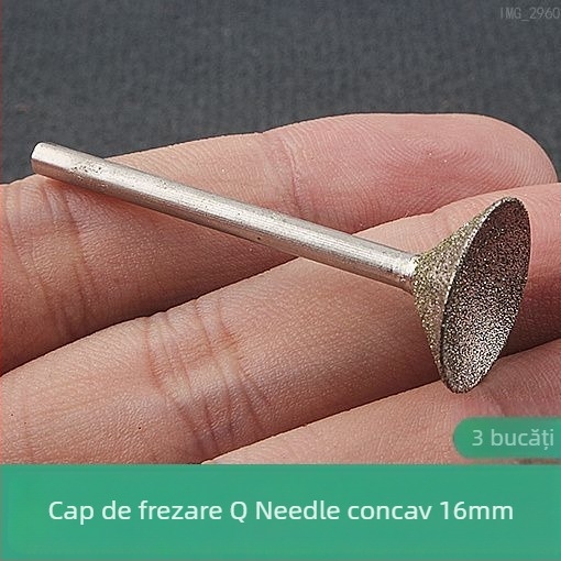 Cap de șlefuit diamant cu canelură concavă pentru polizor electric; unealtă de polisare bile de jad