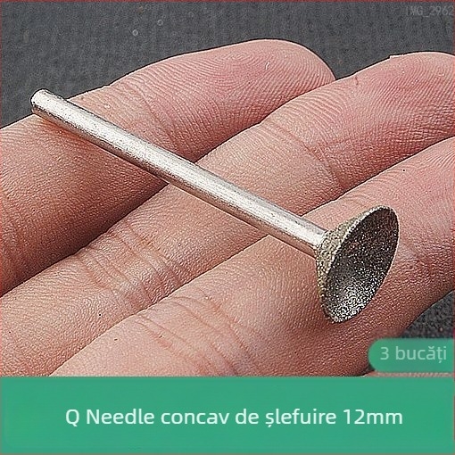 Cap de șlefuit diamant cu canelură concavă pentru polizor electric; unealtă de polisare bile de jad