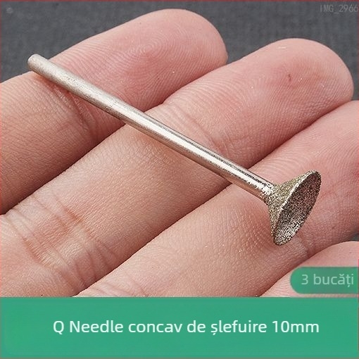 Cap de șlefuit diamant cu canelură concavă pentru polizor electric; unealtă de polisare bile de jad