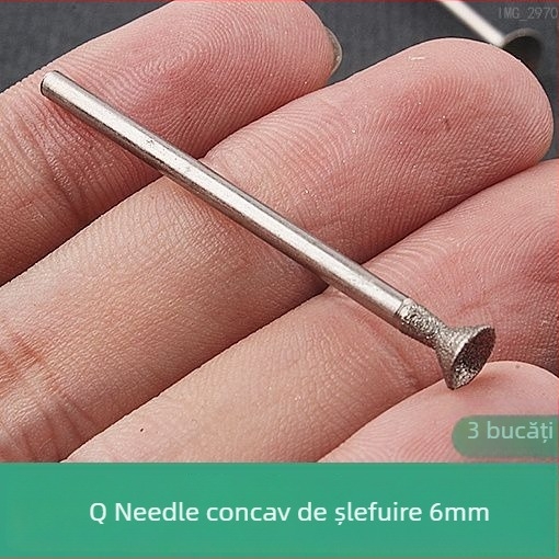 Cap de șlefuit diamant cu canelură concavă pentru polizor electric; unealtă de polisare bile de jad