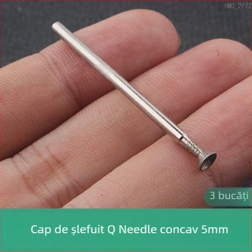 Cap de șlefuit diamant cu canelură concavă pentru polizor electric; unealtă de polisare bile de jad