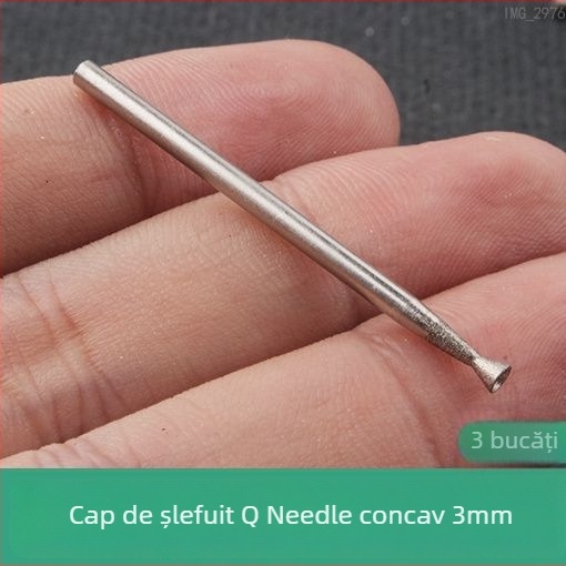 Cap de șlefuit diamant cu canelură concavă pentru polizor electric; unealtă de polisare bile de jad