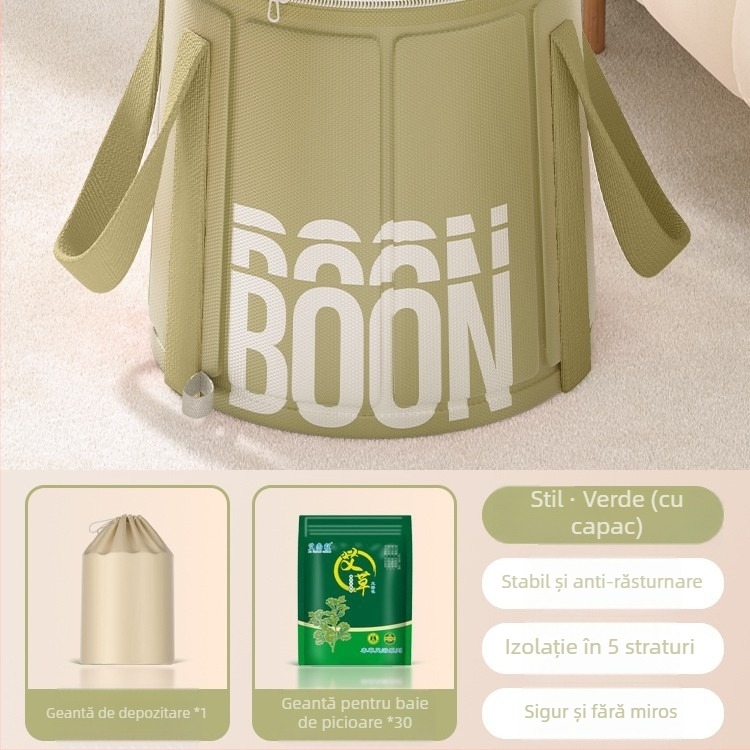 Vas pliabil pentru baie la picioare, înălțime până la gambă, ceramică, stil Nordic, portabil