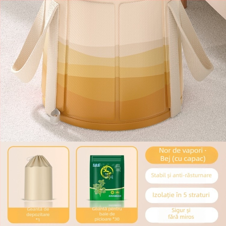 Vas pliabil pentru baie la picioare, înălțime până la gambă, ceramică, stil Nordic, portabil