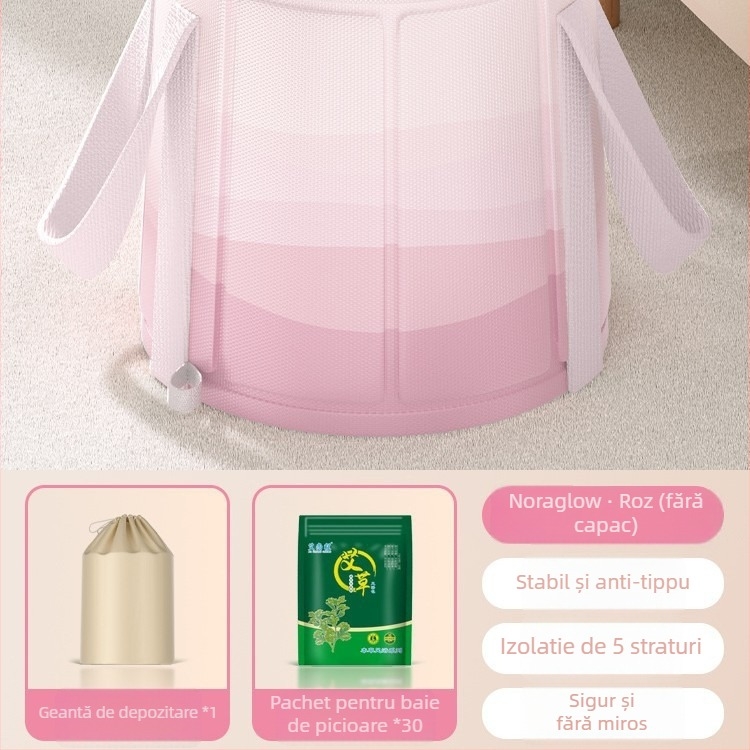 Vas pliabil pentru baie la picioare, înălțime până la gambă, ceramică, stil Nordic, portabil