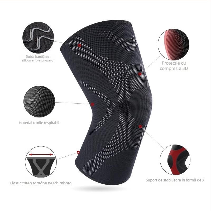 Genunchiere sportive termice din spumă, pentru alergare și sărit cu coarda