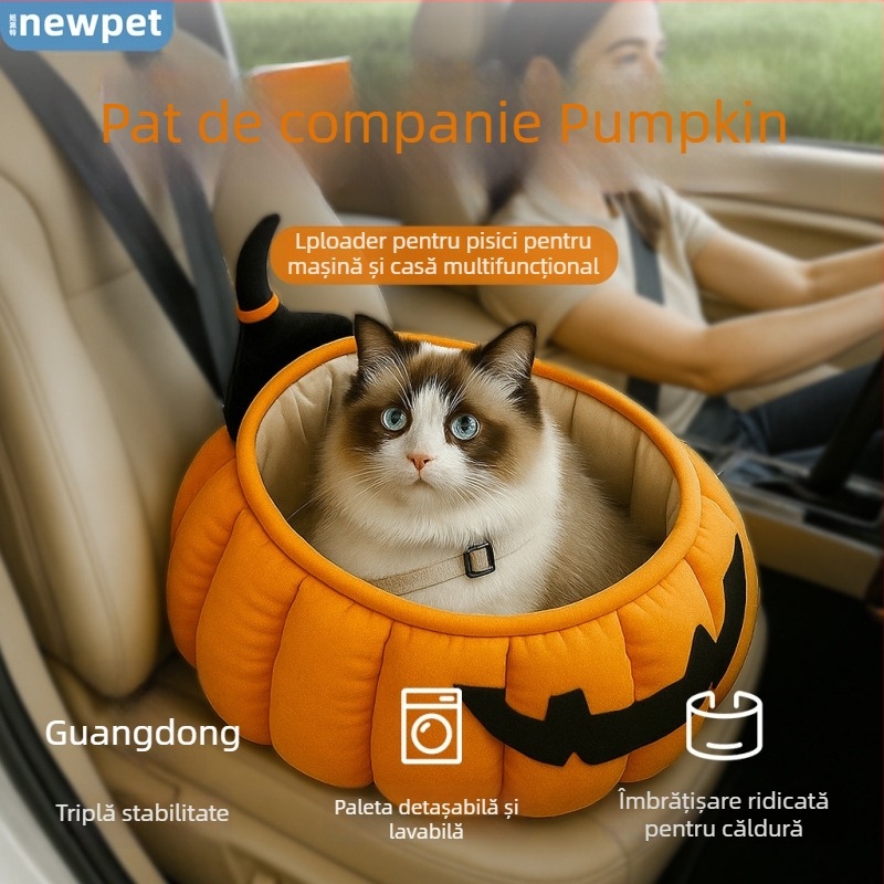 Cuib pentru animale de companie pisici si caini – cald, stil patru anotimpuri, pernă groasă (Material: Textil; Categorie: Cuib pentru animale de companie; Destinat: Pisici; Brand: New Pet)