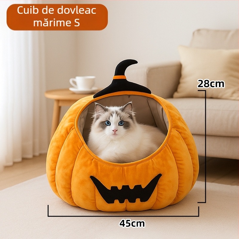 Cuib pentru animale de companie pisici si caini – cald, stil patru anotimpuri, pernă groasă (Material: Textil; Categorie: Cuib pentru animale de companie; Destinat: Pisici; Brand: New Pet)