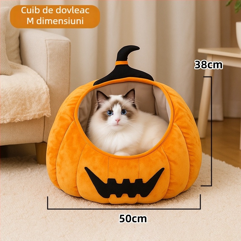 Cuib pentru animale de companie pisici si caini – cald, stil patru anotimpuri, pernă groasă (Material: Textil; Categorie: Cuib pentru animale de companie; Destinat: Pisici; Brand: New Pet)