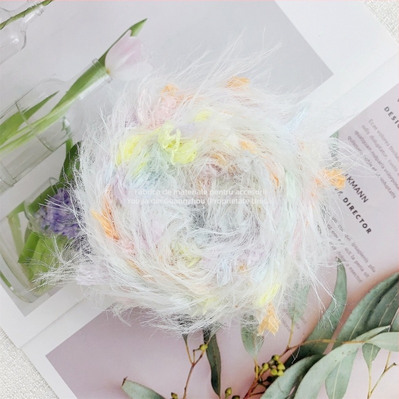 Fir pentru croșetat manual Youjia — Amestec de lână cu fibre lungi, pentru fular și căciulă, Articol 974631204622, Cod produs YJ, Tehnologie de procesare YJ, Lansare iarna 2025