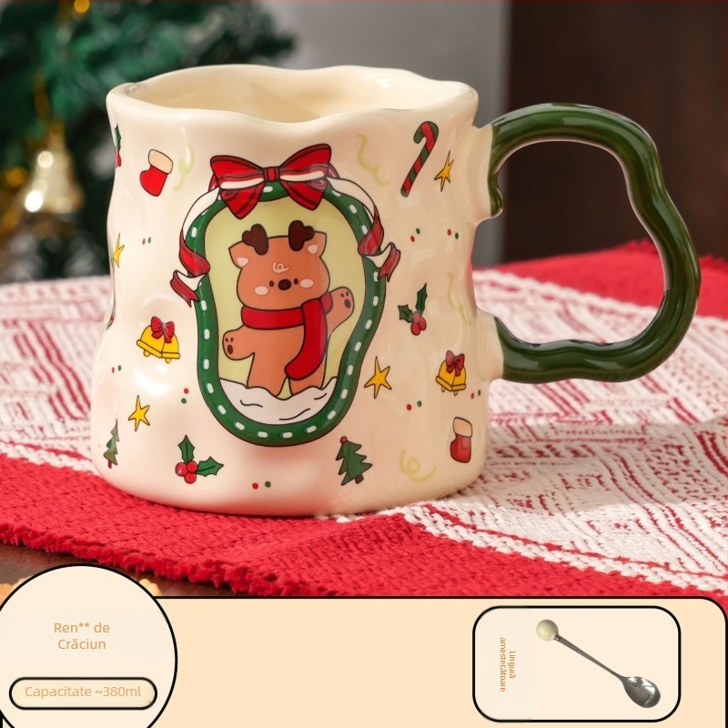 Cană ceramică cu design minimalist modern, rezistentă la căldură, formă rotundă, imprimare de logo personalizat.