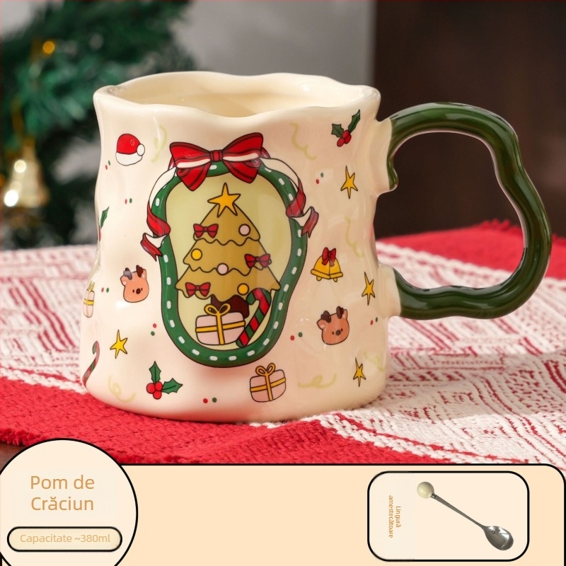 Cană ceramică cu design minimalist modern, rezistentă la căldură, formă rotundă, imprimare de logo personalizat.