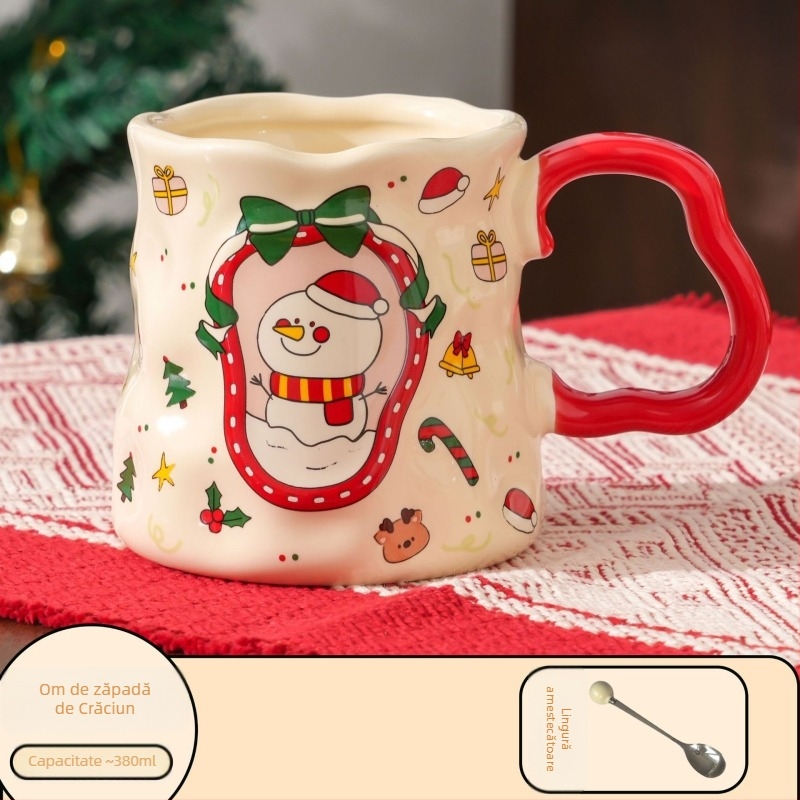 Cană ceramică cu design minimalist modern, rezistentă la căldură, formă rotundă, imprimare de logo personalizat.