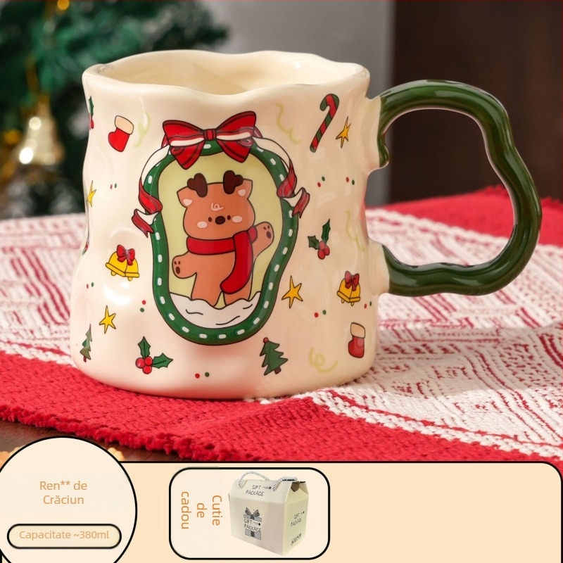 Cană ceramică cu design minimalist modern, rezistentă la căldură, formă rotundă, imprimare de logo personalizat.